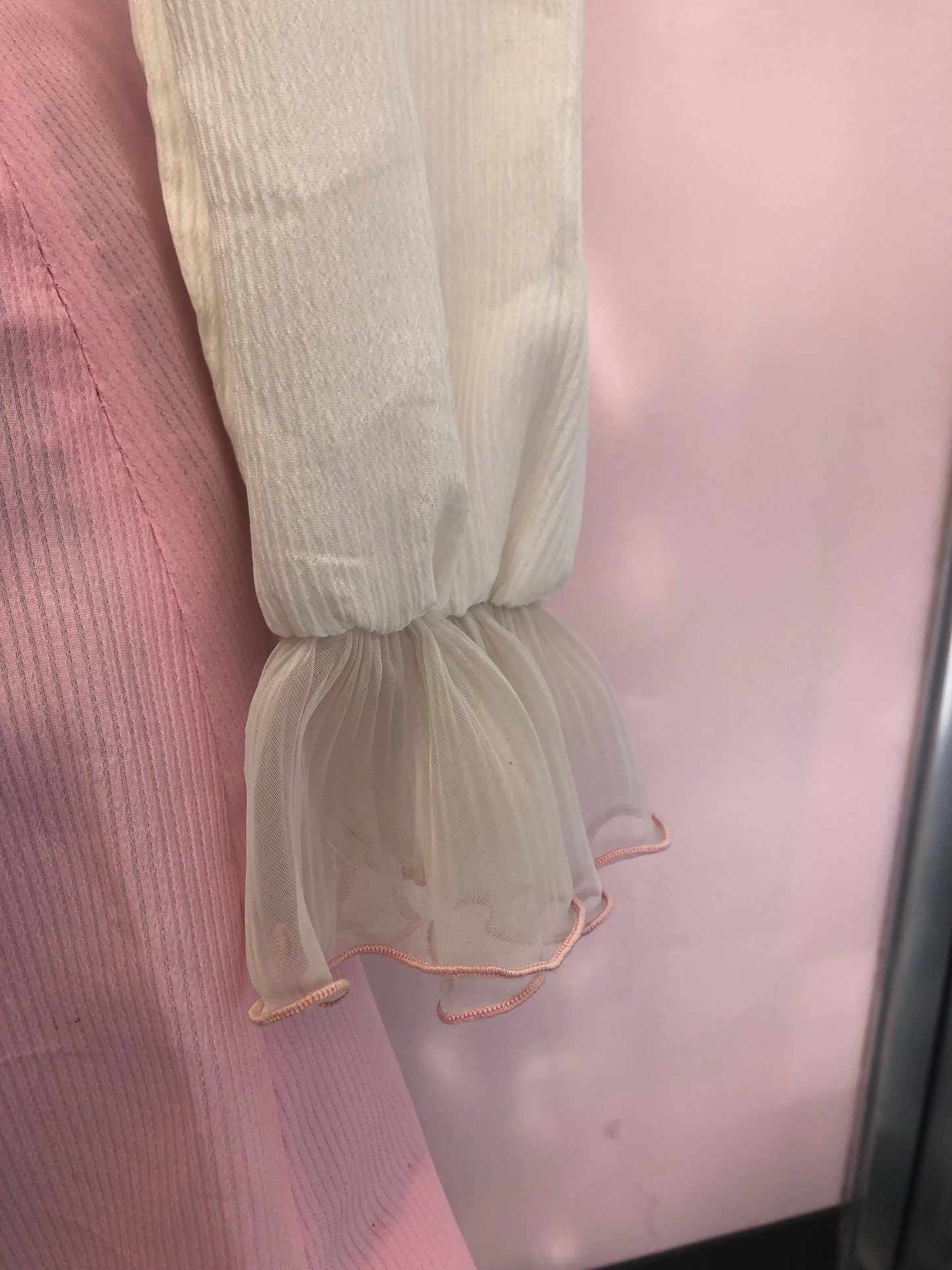 60s Pink Ruffle Mini Dress