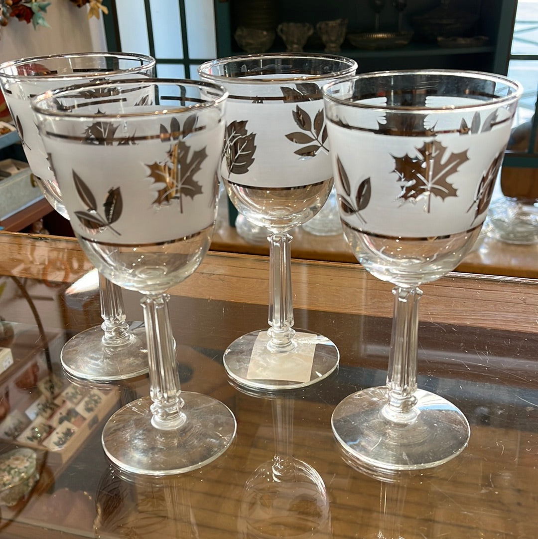 Libby Silver Leaves set of 4 stem/wine – Dupree's Vintage