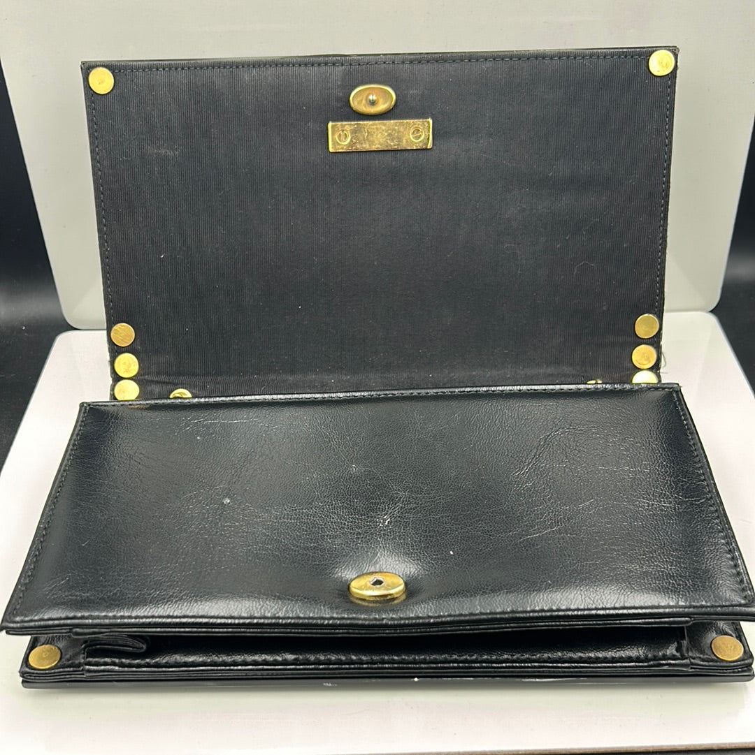 Black Plastic Lucite Clutch