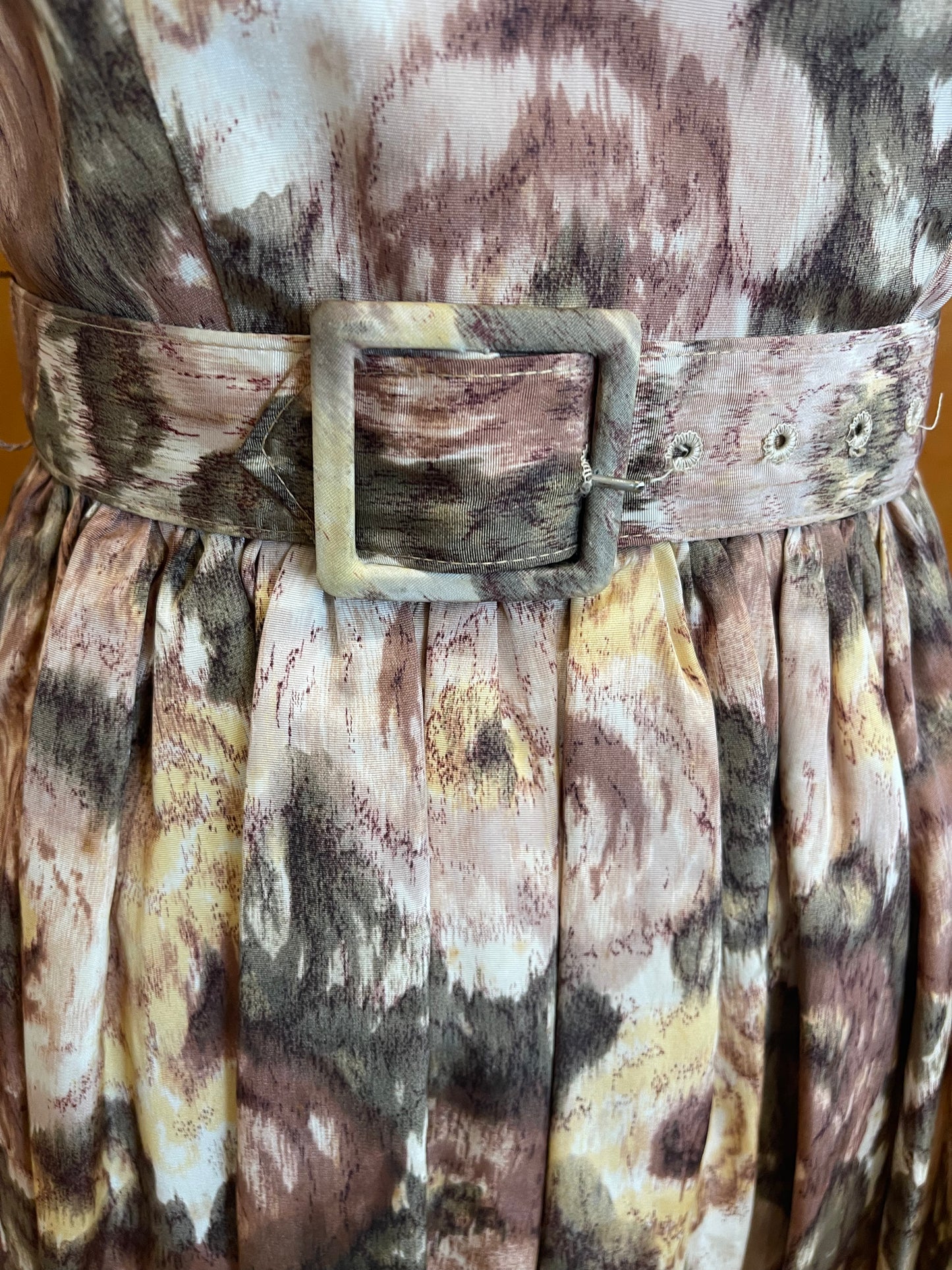 50s pleated floral dress