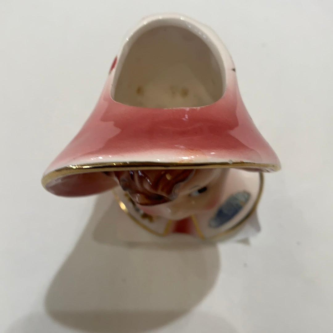 Mini girl head vase