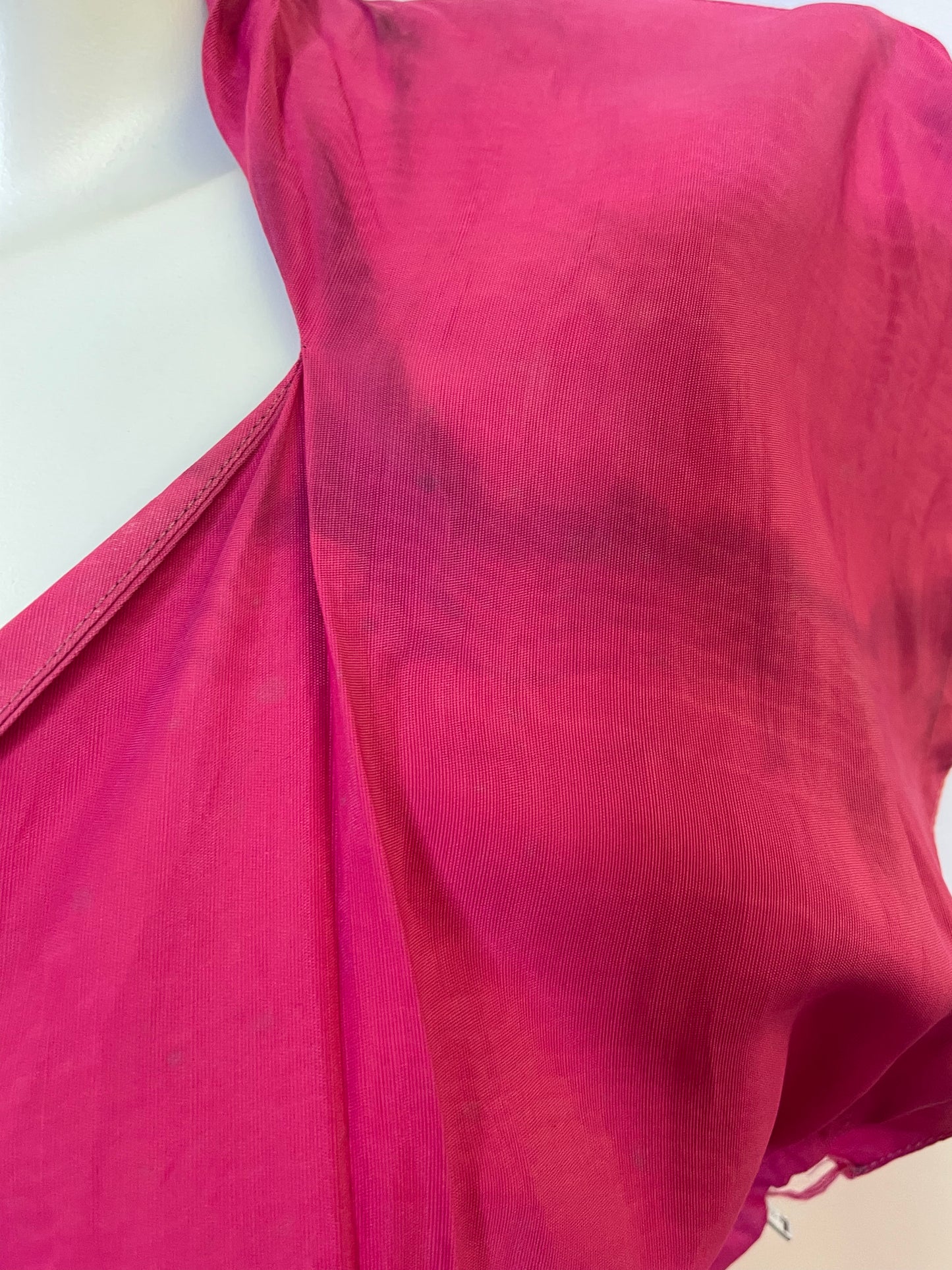 40s Deep Pink Dress - Wounded