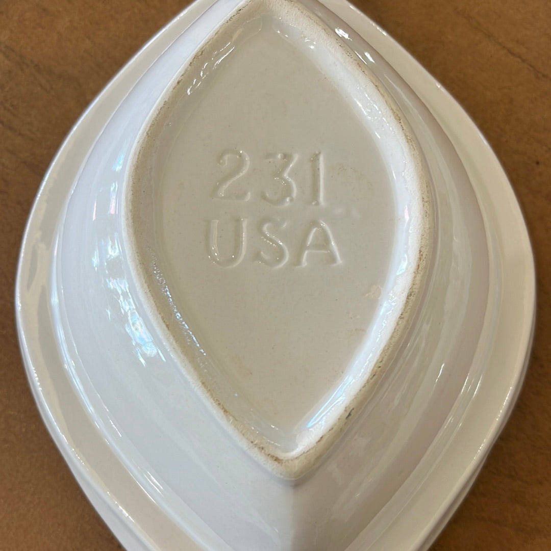 US Pottery serving platter with covers center dish