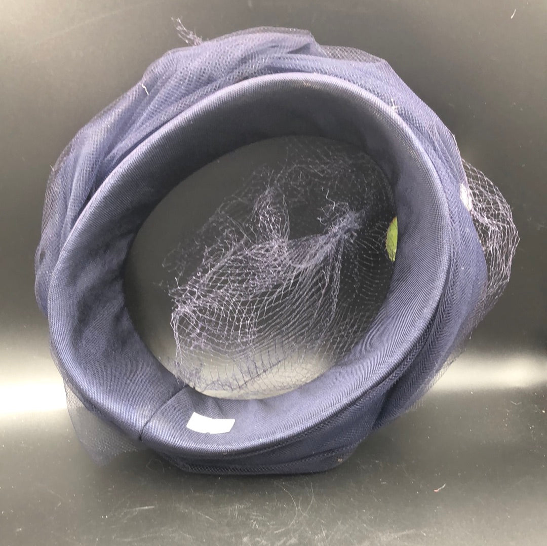 Navy Blue Ring hat with netting loop