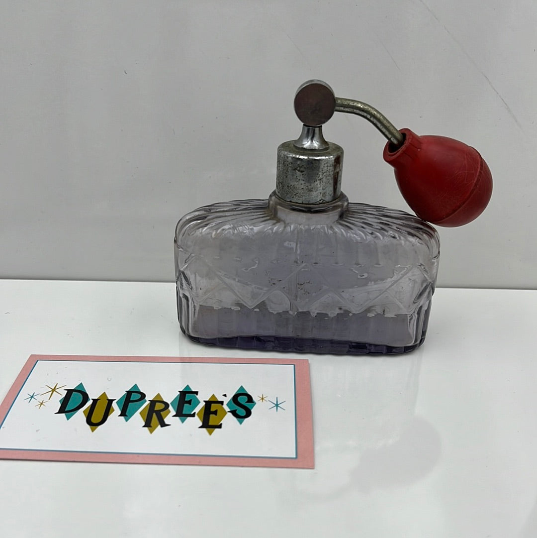 Purple oblong glass atomizer