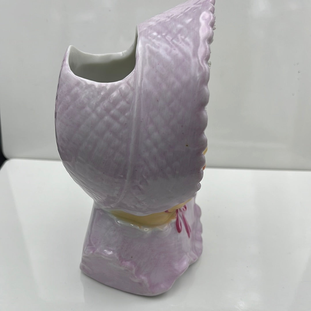 Ceramic Lilac Baby Head Vase