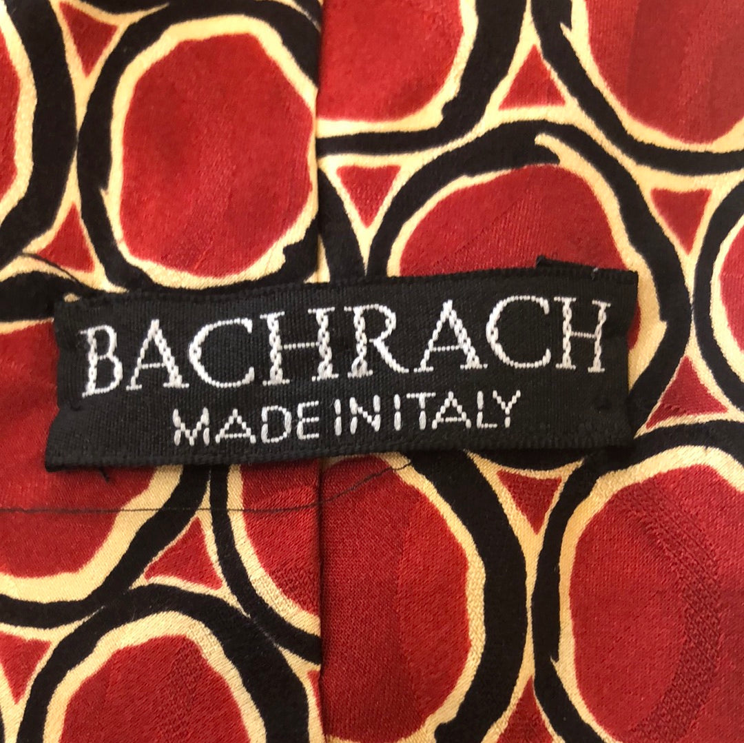 Red round design tie