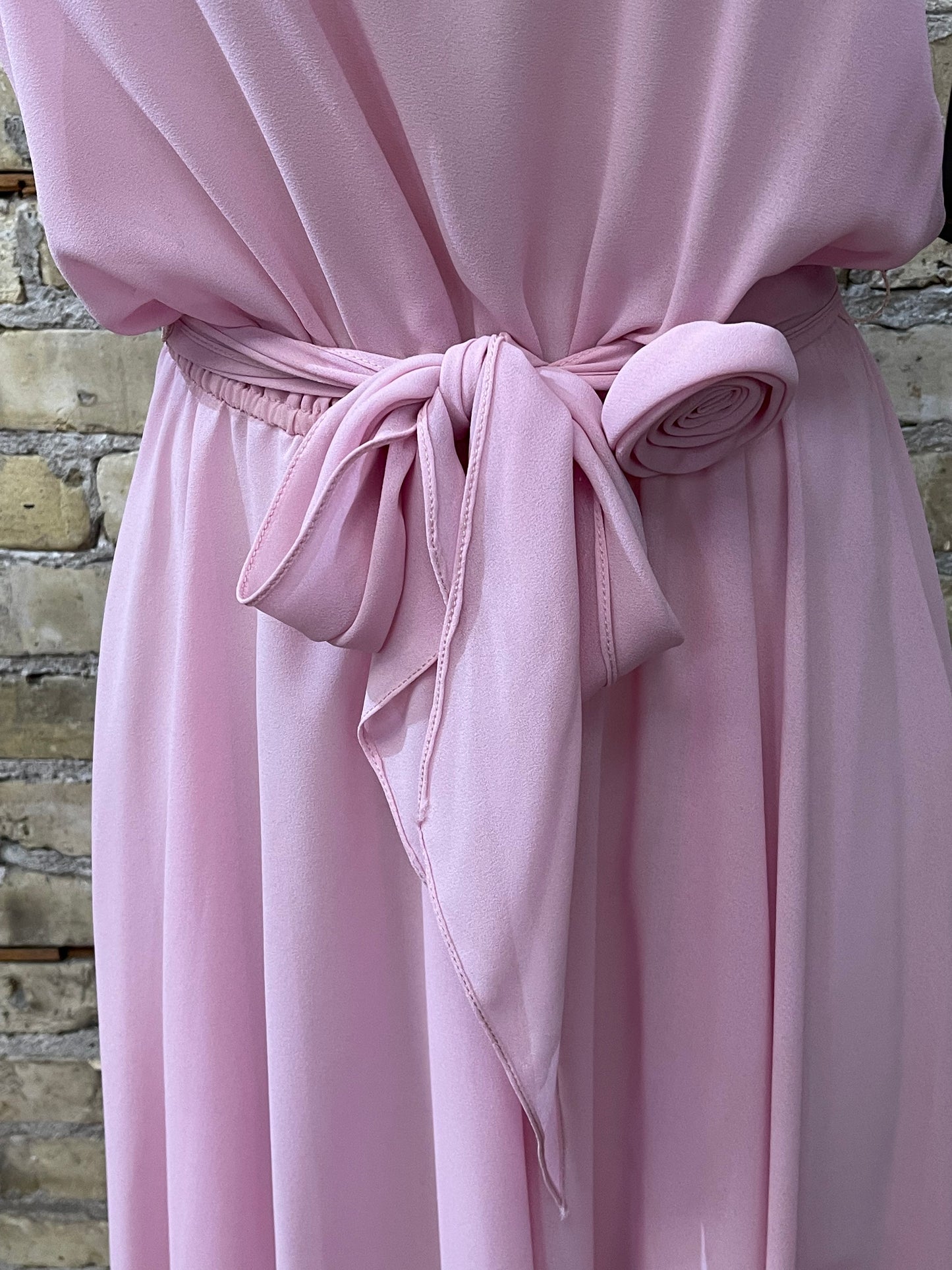 70s Pink Low Back Dress - Volup Friendly