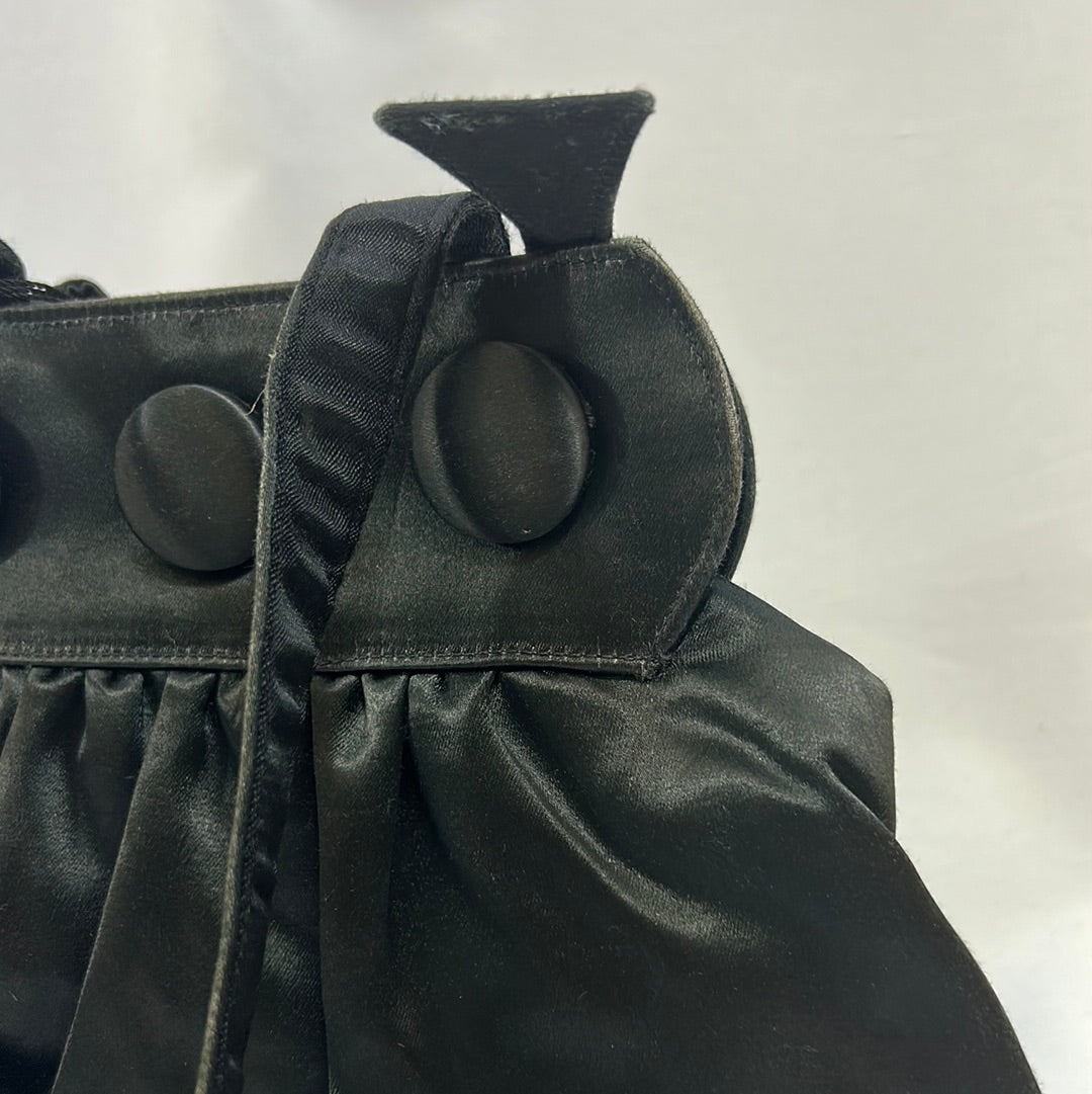 Mini Black Satin Handbag