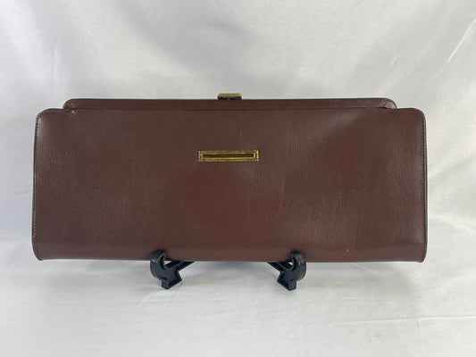 Brown Vinyl Clutch