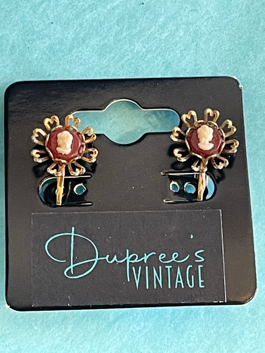 Cameo Clip Earrings
