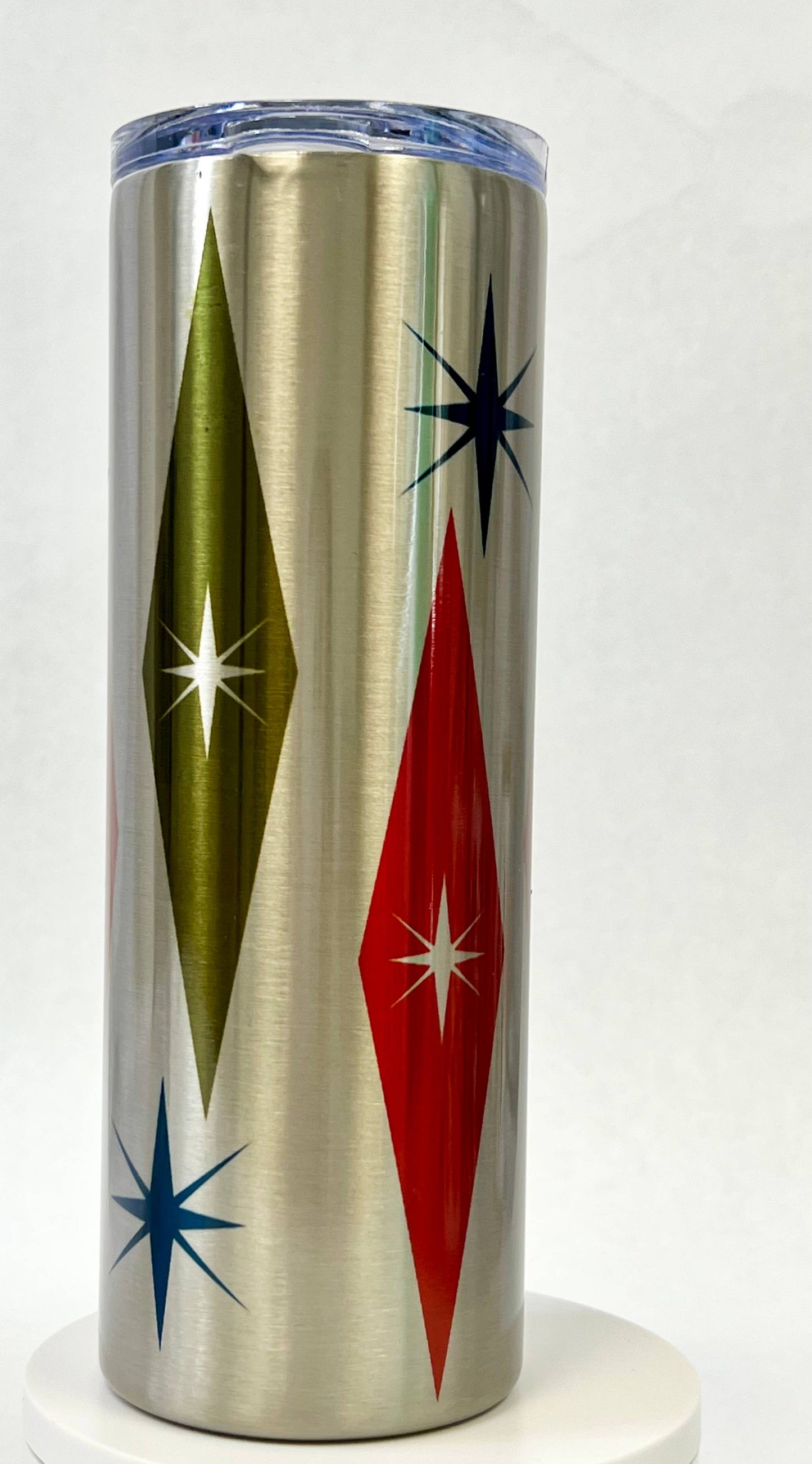 Mid-Century Modern Multi-Colored Starburst Stainless Steel T