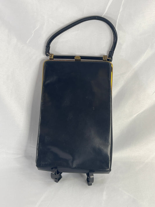 Matte Black Tall Handbag