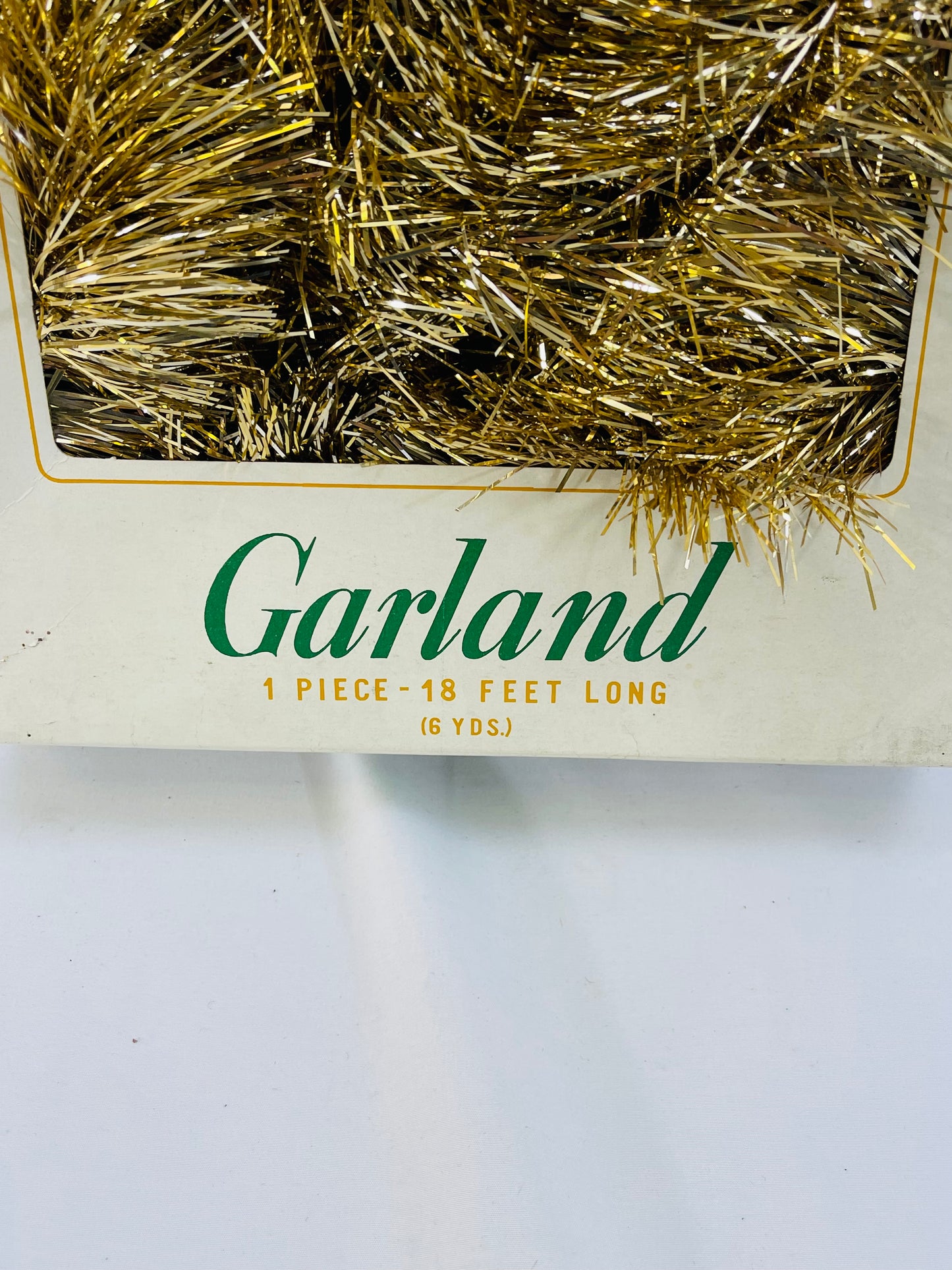 Vintage Gold Long Strand Tinsel Garland