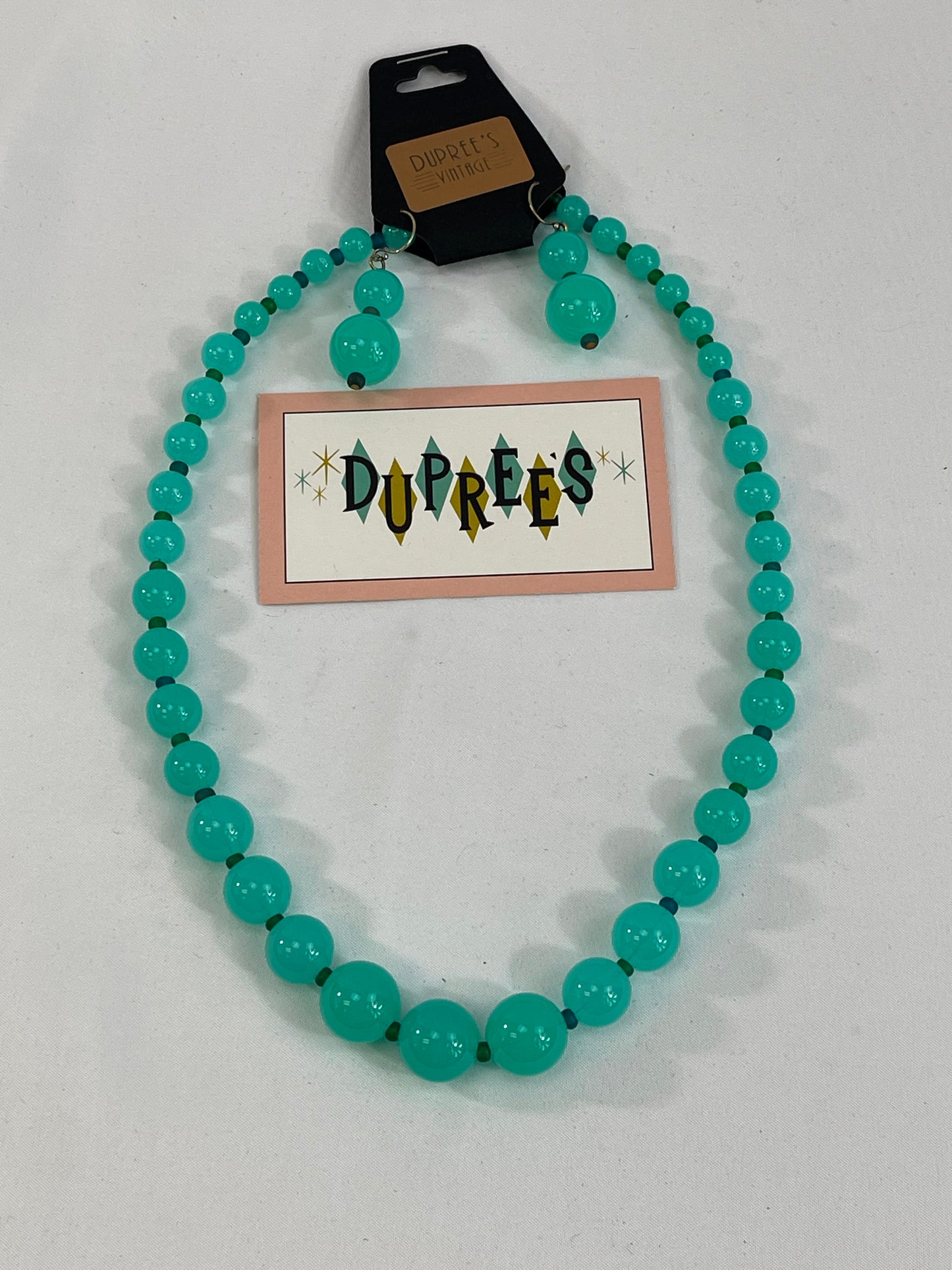 Teal Necklace & earrings