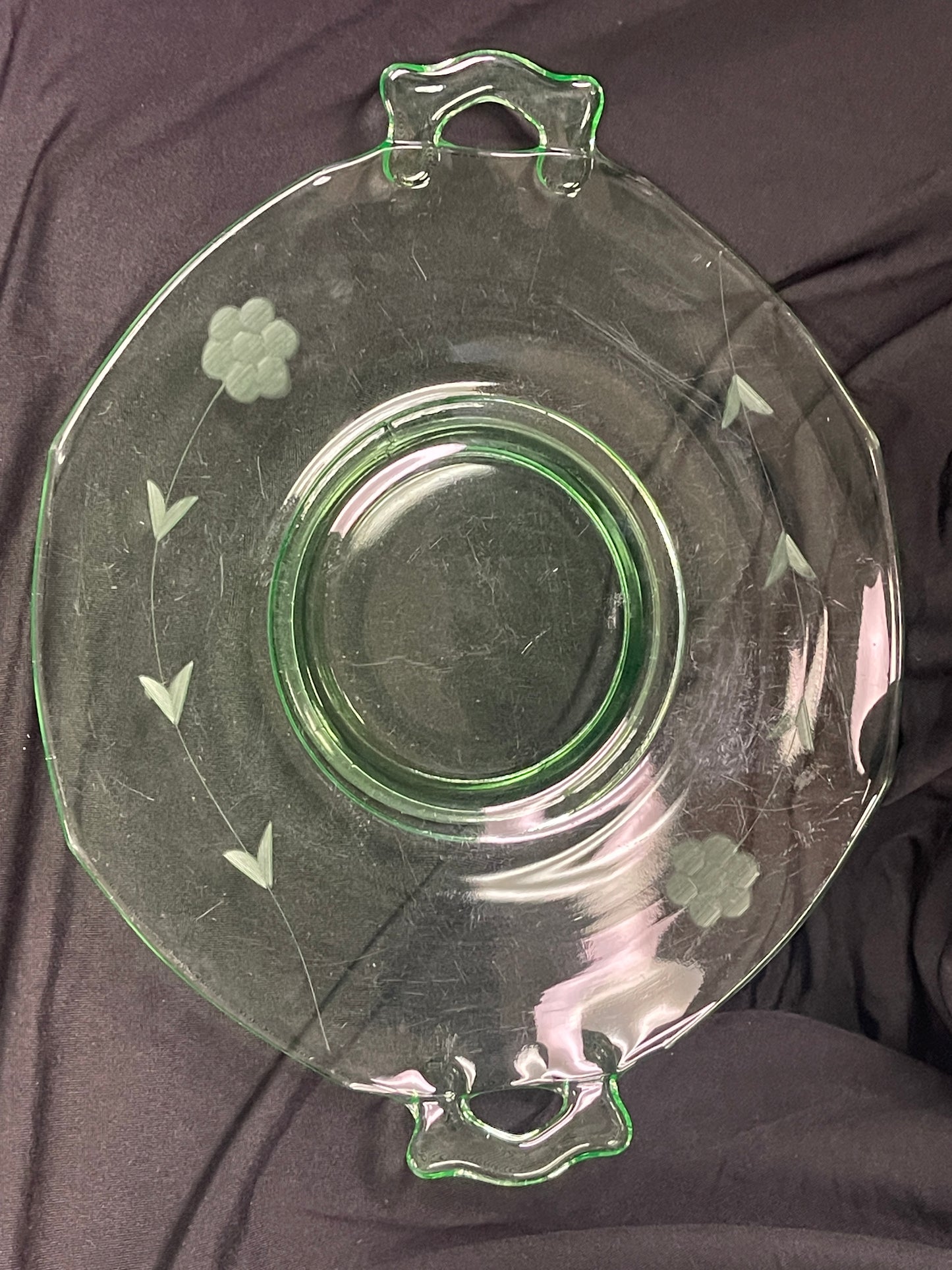 Uranium Glass Platter