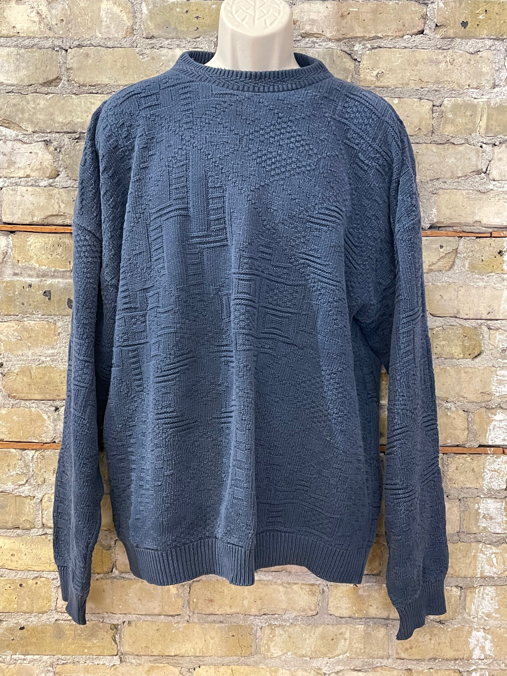 John Weitz Navy Blue 80s Sweater – Dupree's Vintage