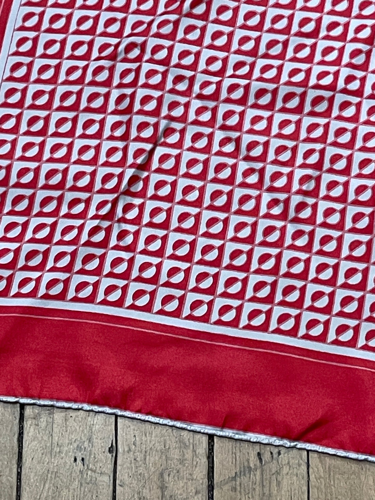 Geometric Red Scarf