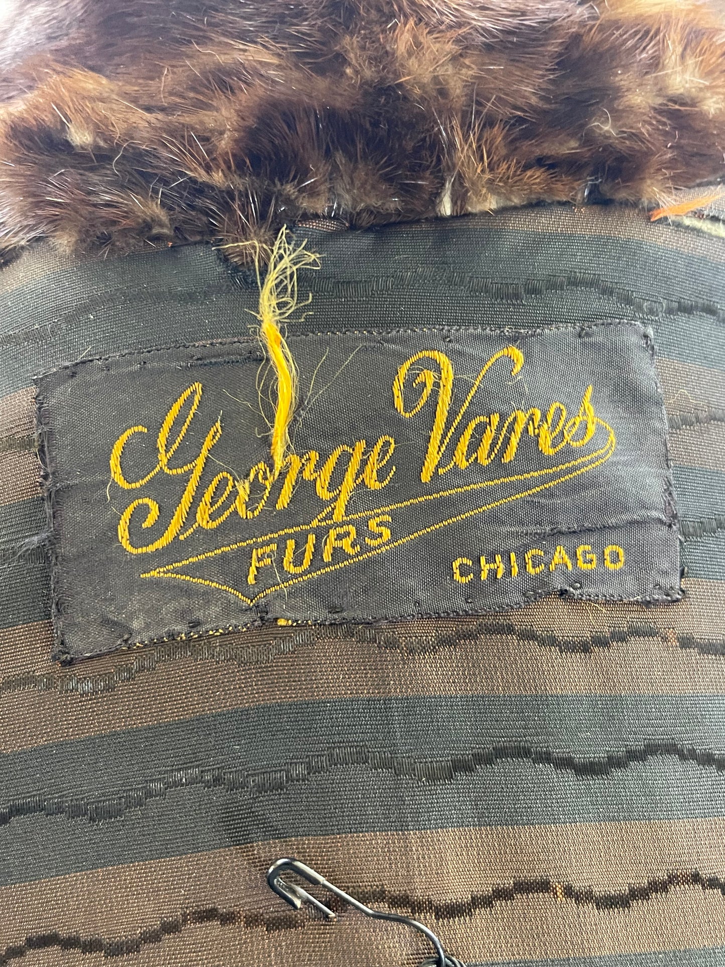George Vares Herringbone Mink Coat