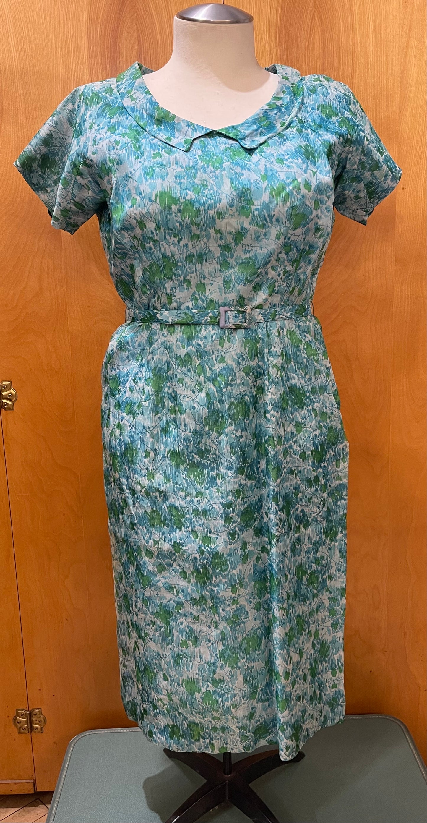 Ruxton Watercolor Abstract Dress