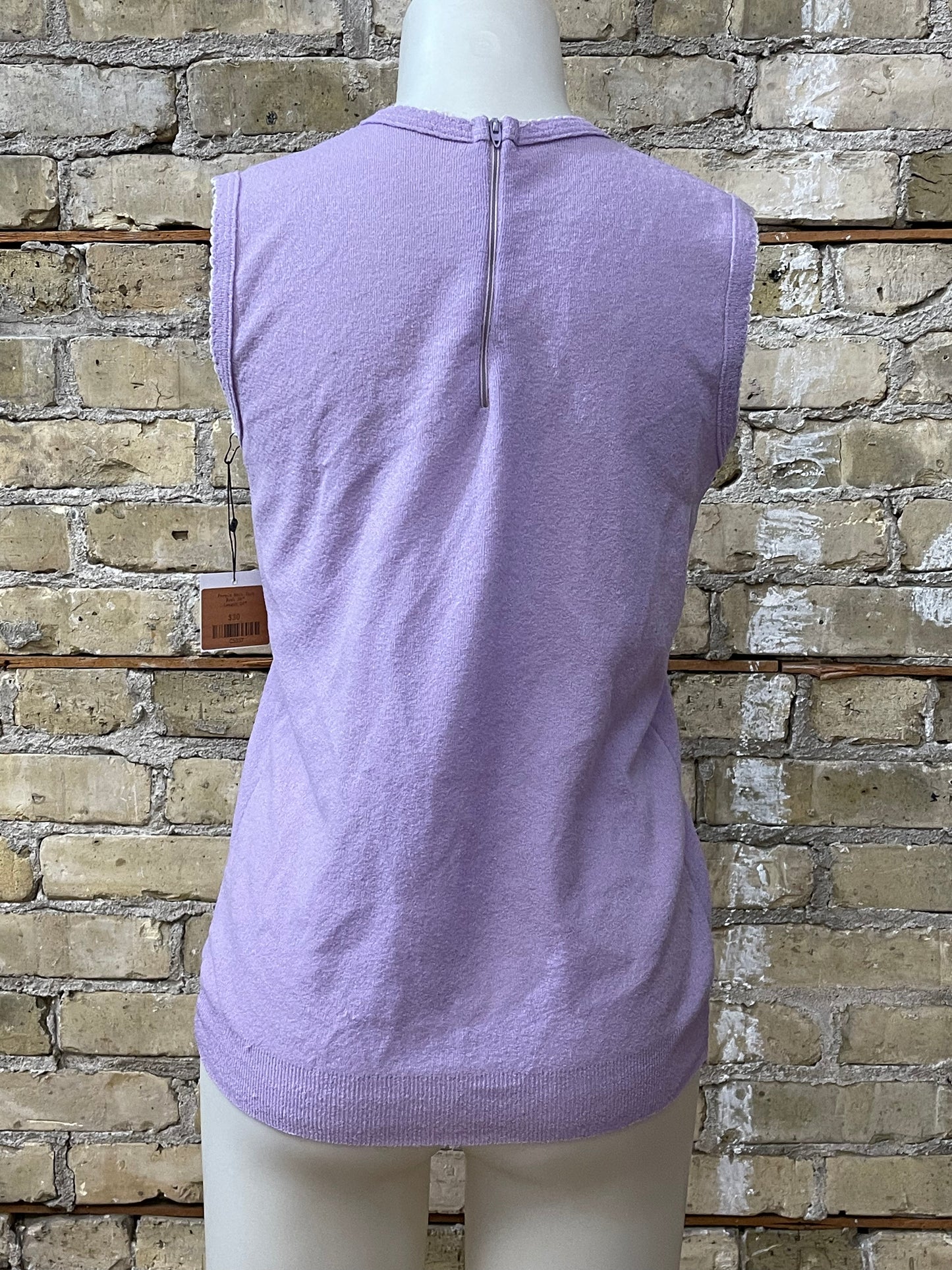 Sleeveless Purple Poly Knit Top