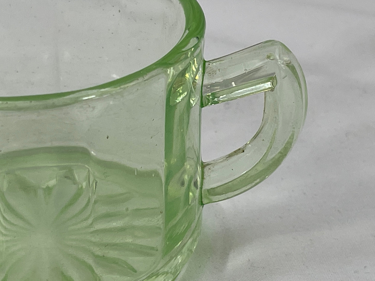 Uranium Glass Sugar Bowl