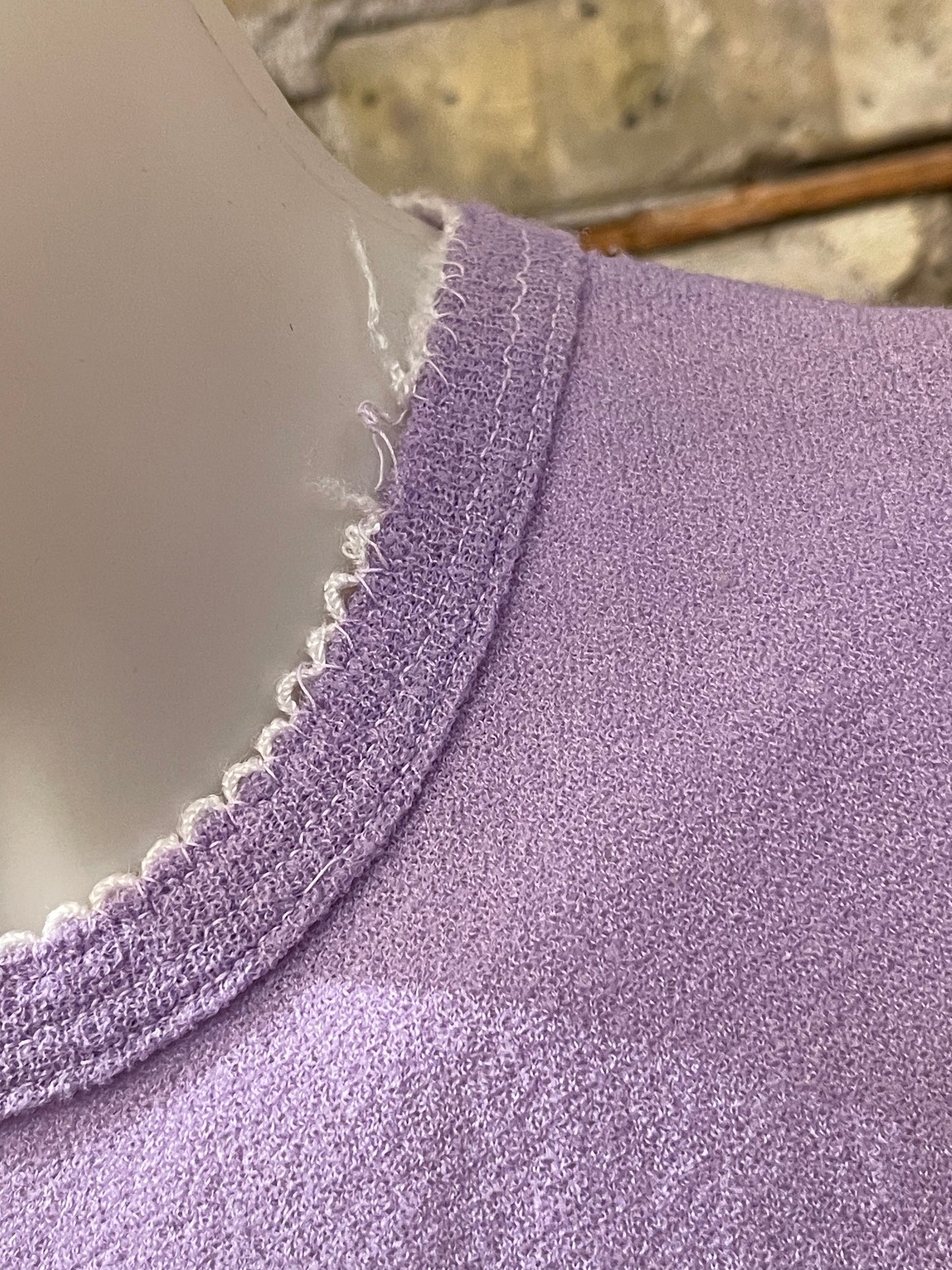 Sleeveless Purple Poly Knit Top