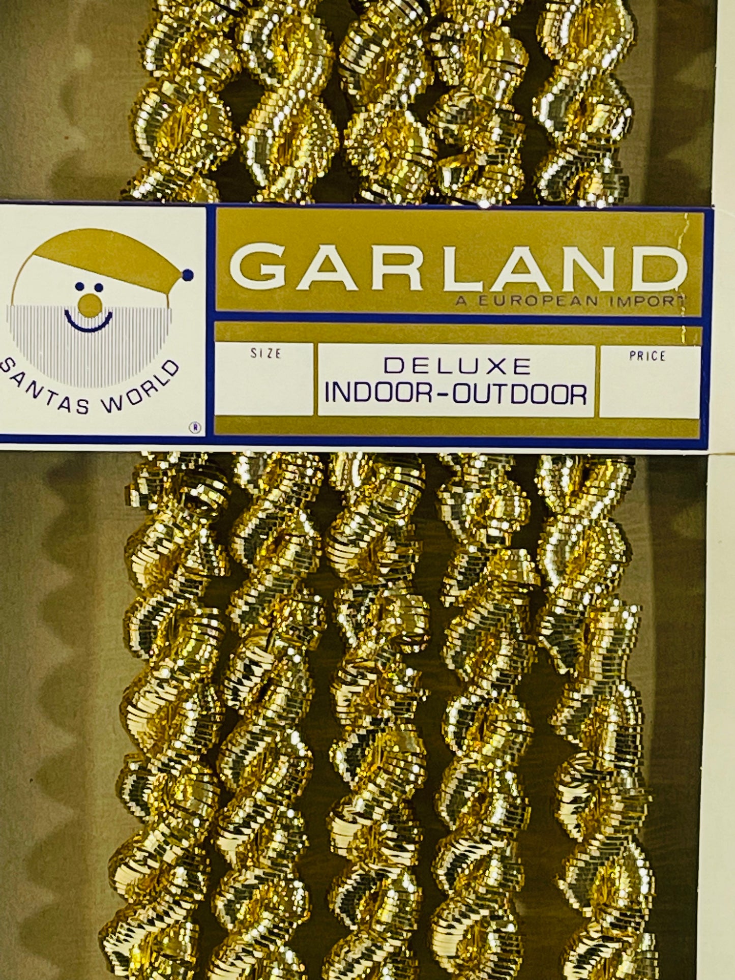 Vintage Gold Rope Tinsel Garland