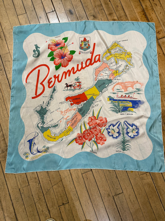 50s Bermuda souvenir scarf