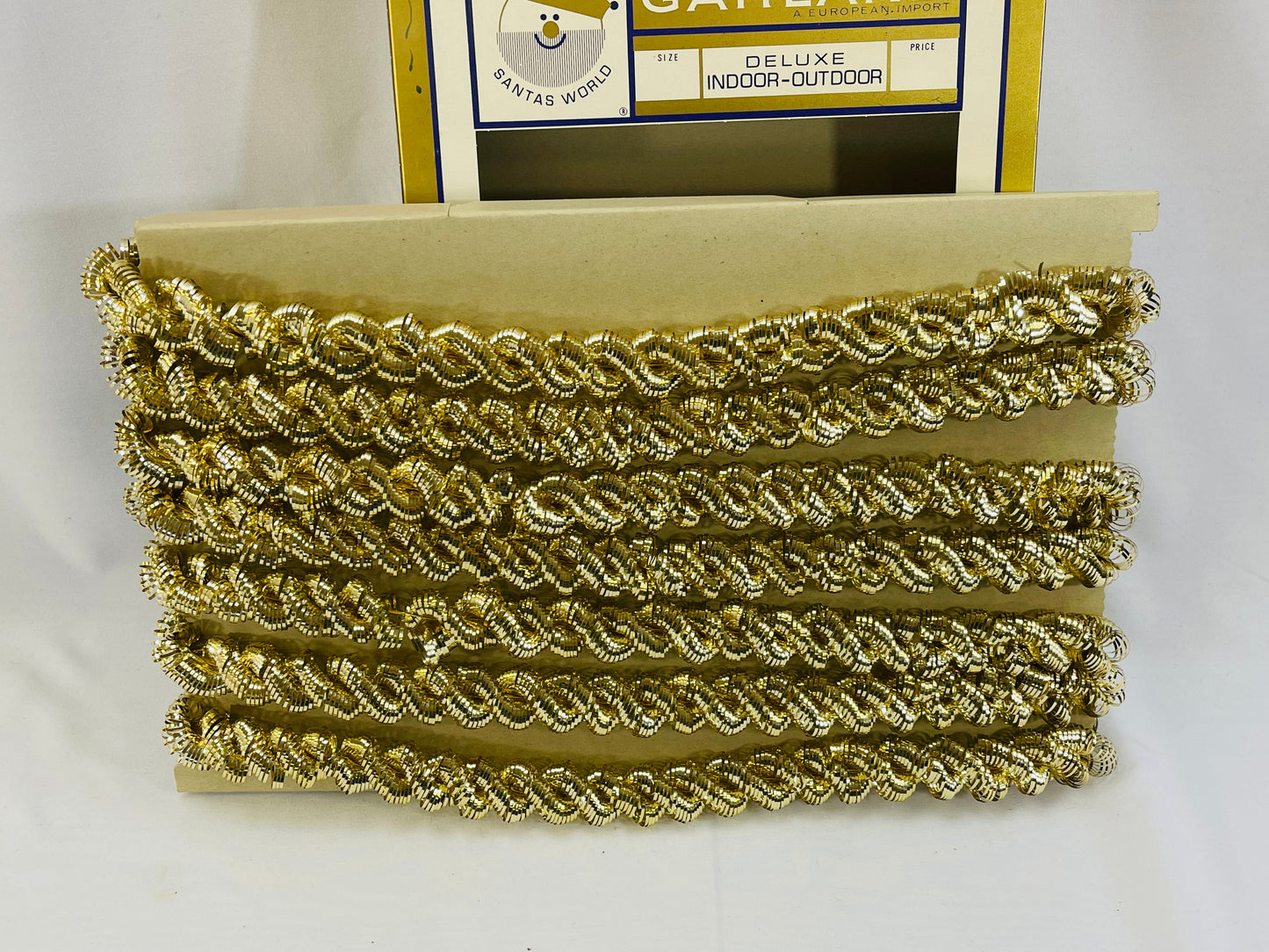 Vintage Gold Rope Tinsel Garland