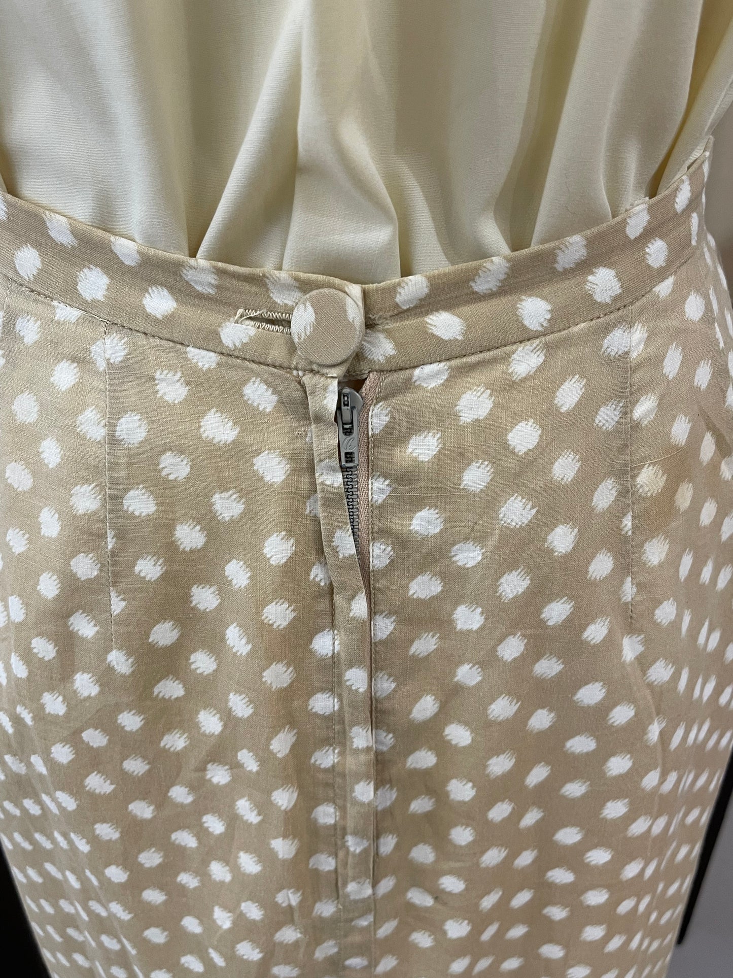 50s Tan Polka Dot Skirt