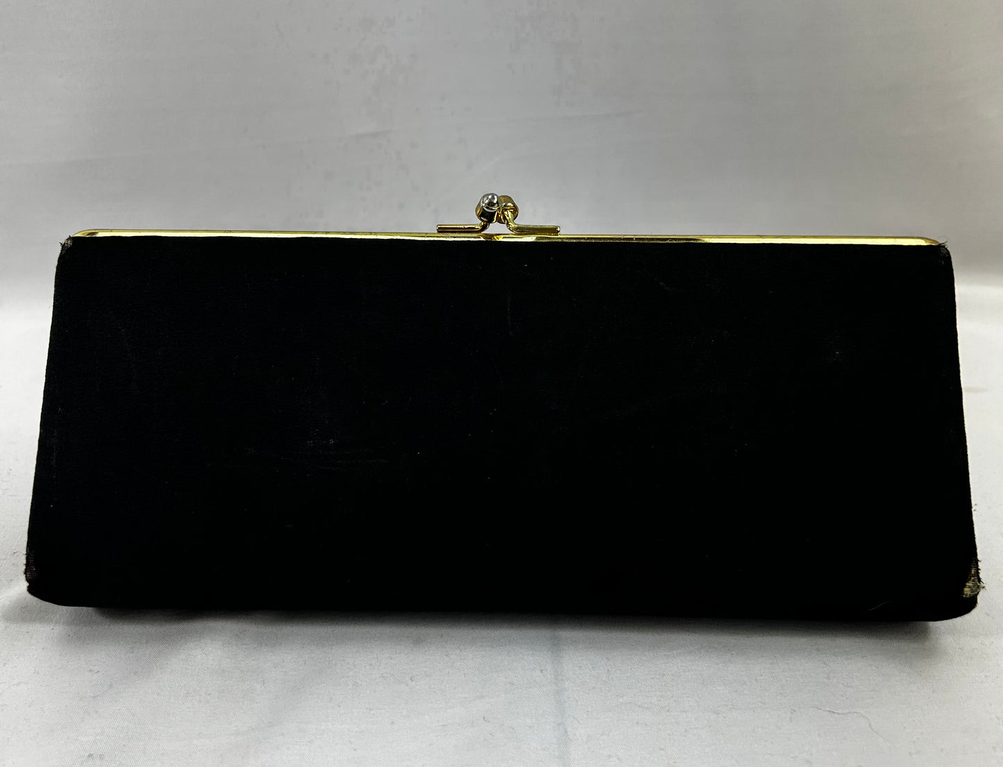 Black Rectangle Clutch with Bow