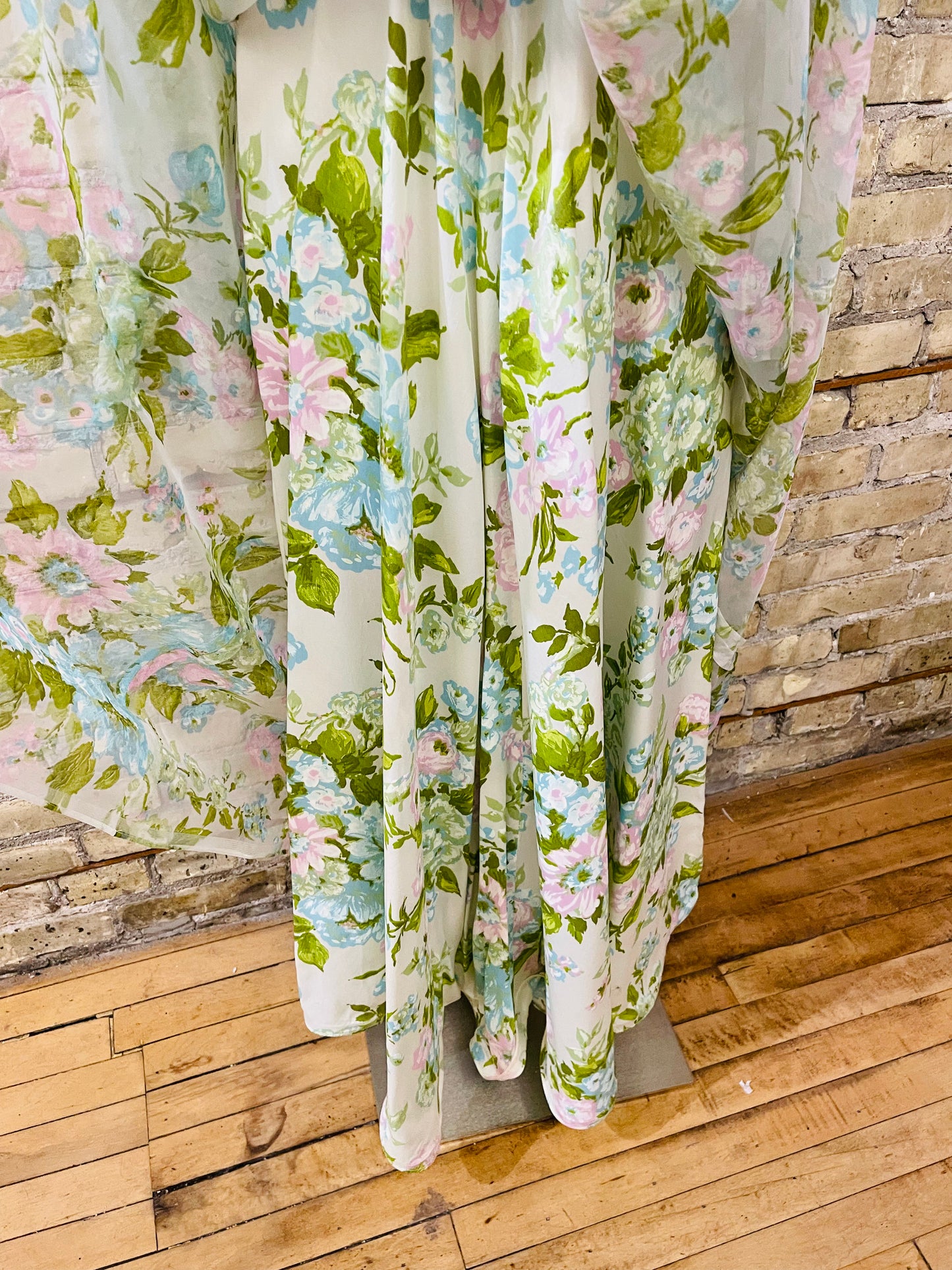 70s Floral Boho Maxi Dress