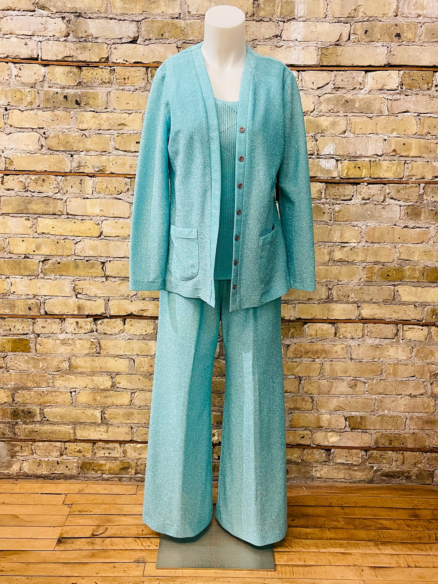 70s Teal Lurex 3 Piece - Volup Friendly!