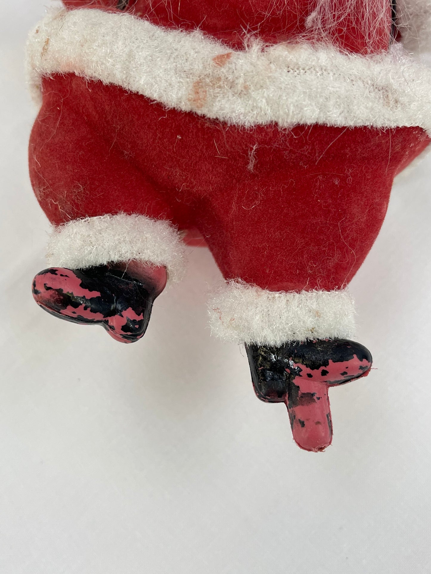 Vintage Flocked Dancing Santa