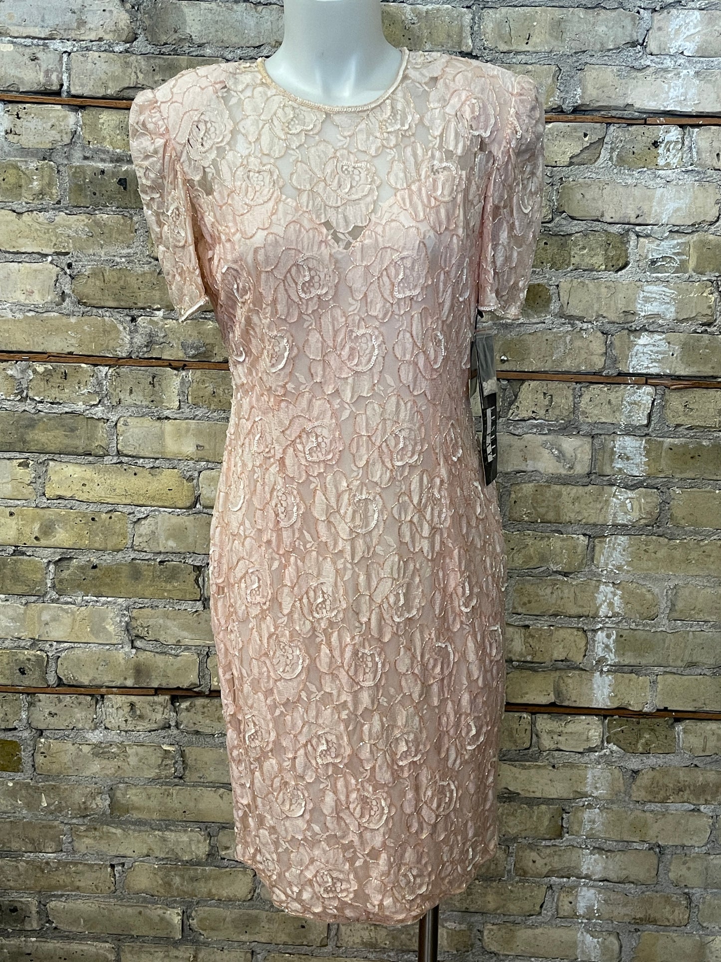 80s Leslie Fay Sequin Dress