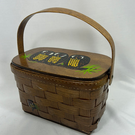 Basket Woven Wooden Purse