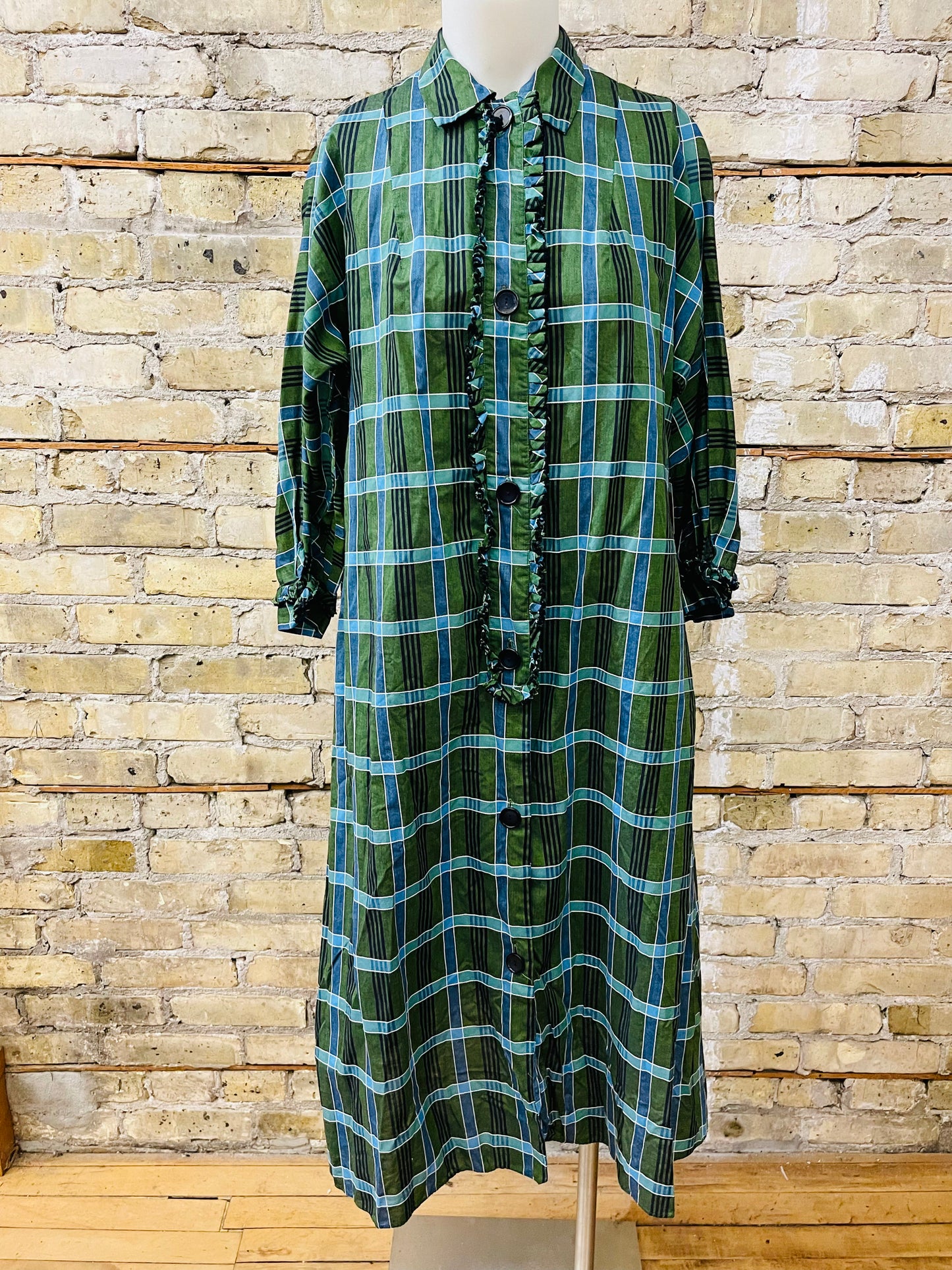 Volup Green Plaid Dress