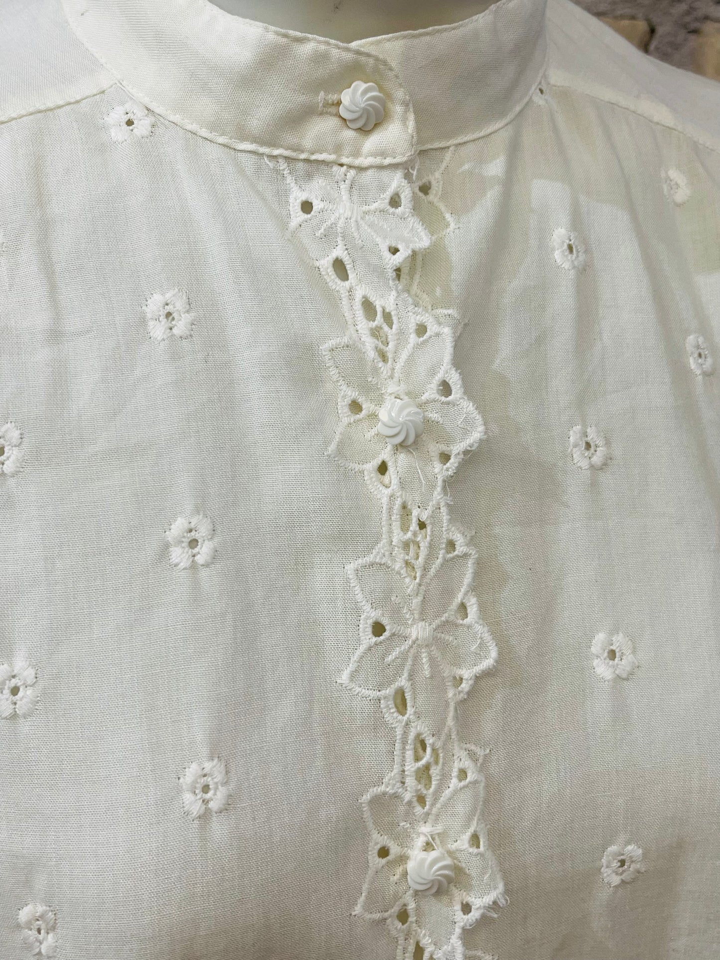 Ivory Eyelet Lace Blouse