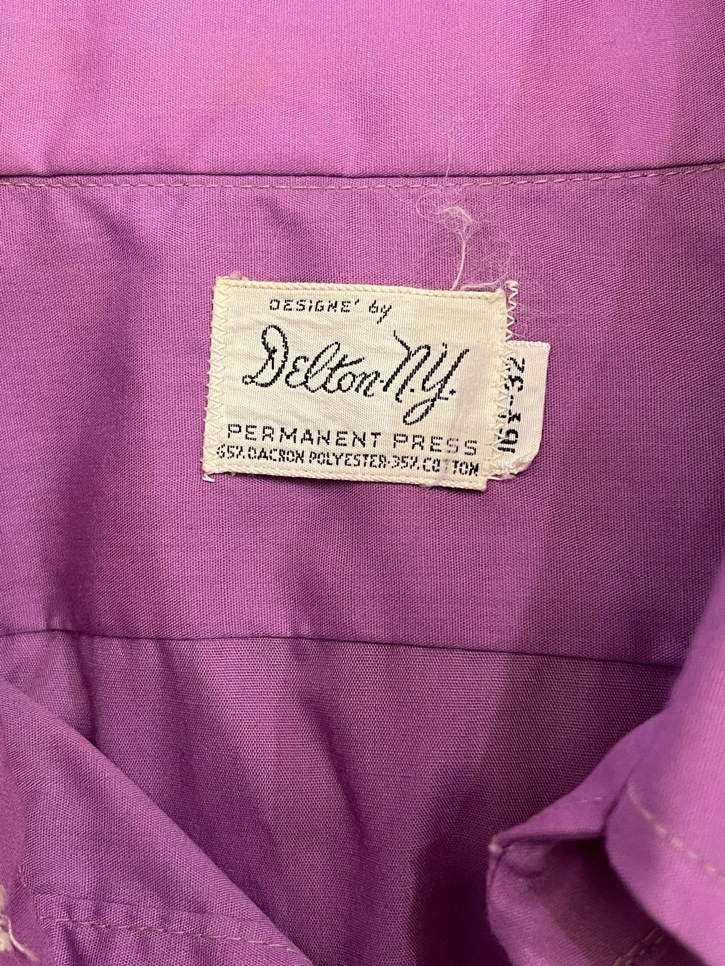 Delton NY Purple Ruffle Tuxedo Shirt