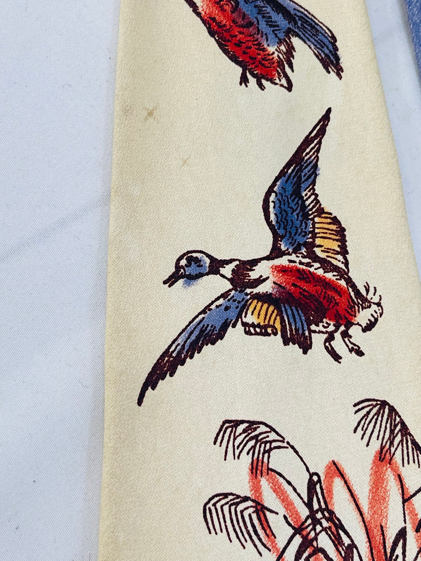40s Handpainted Duck Tie