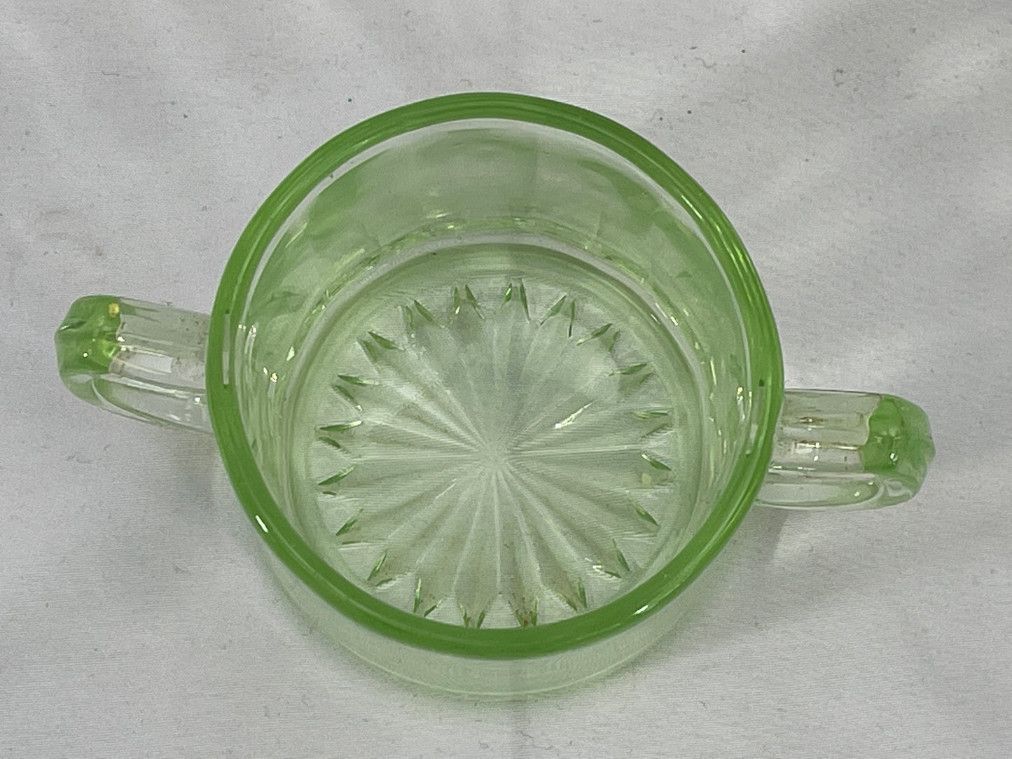 Uranium Glass Sugar Bowl