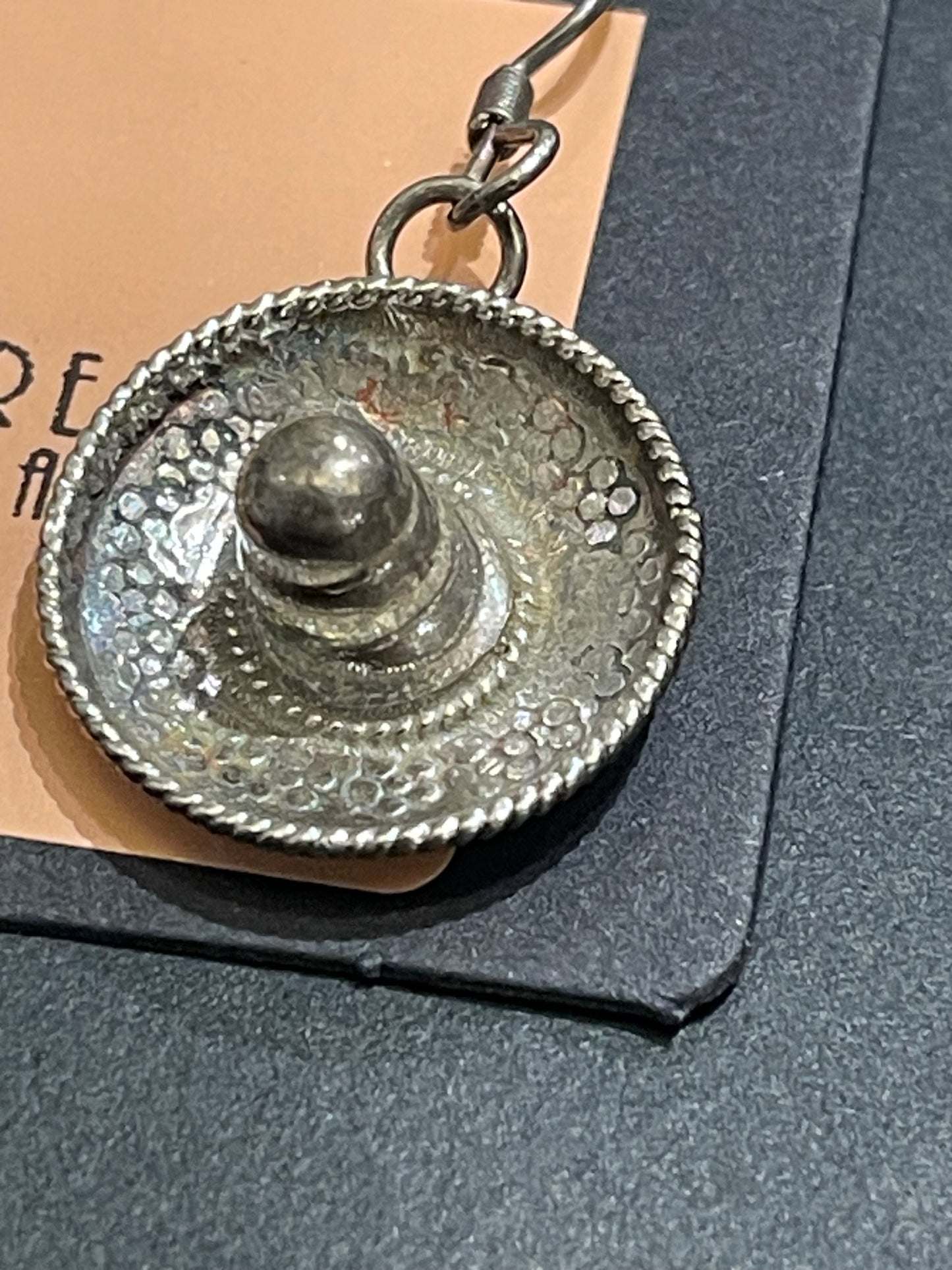Mexican Silver Sombrero Earrings