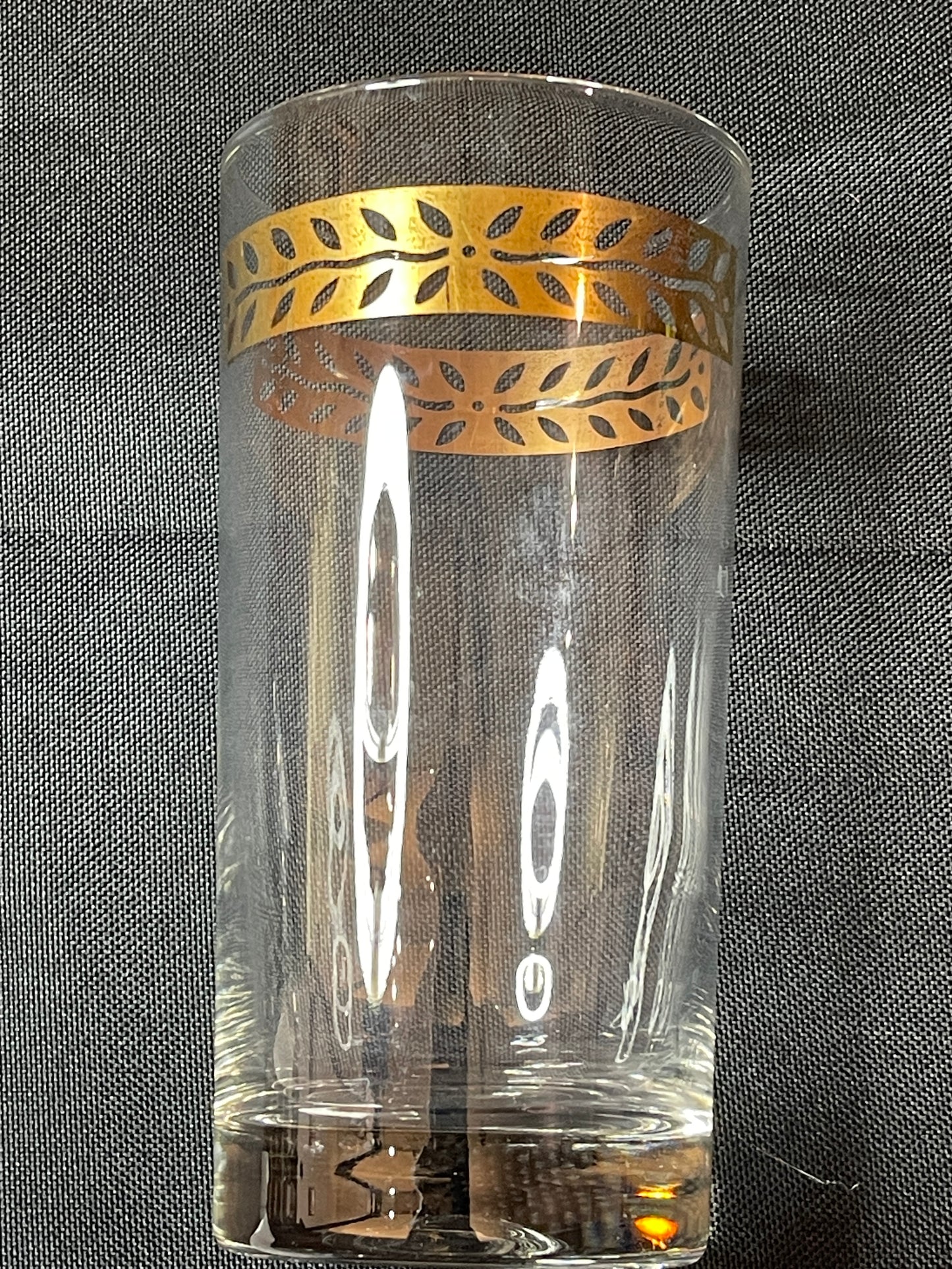 Federal Gold Leaf Tumblers with Rack