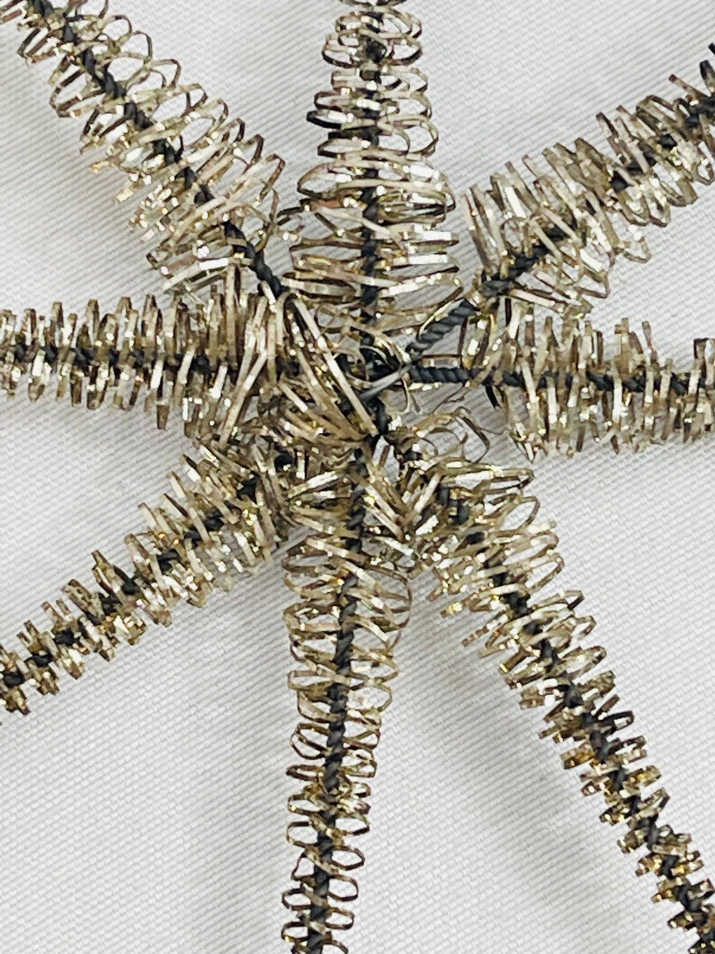 Antique Silver Tinsel Christmas Stars