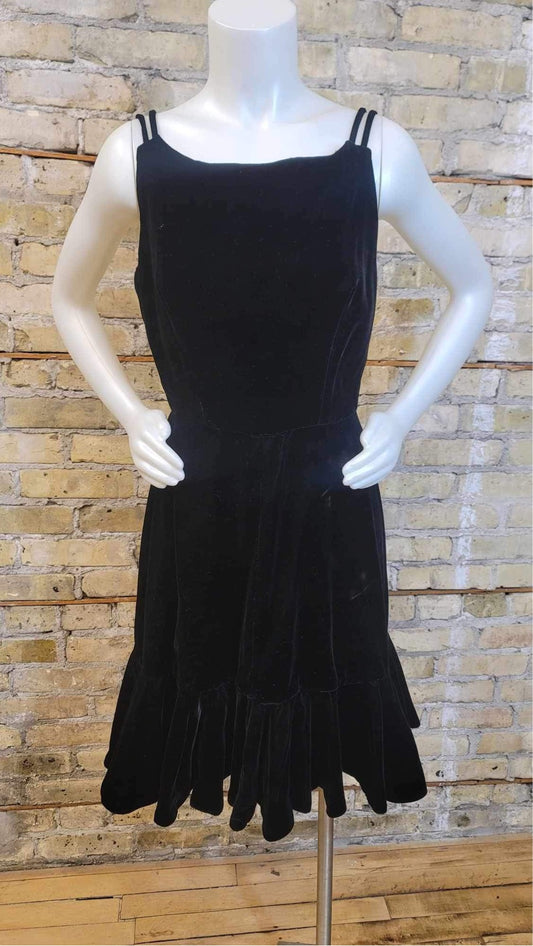 Little Black Velvet Dress