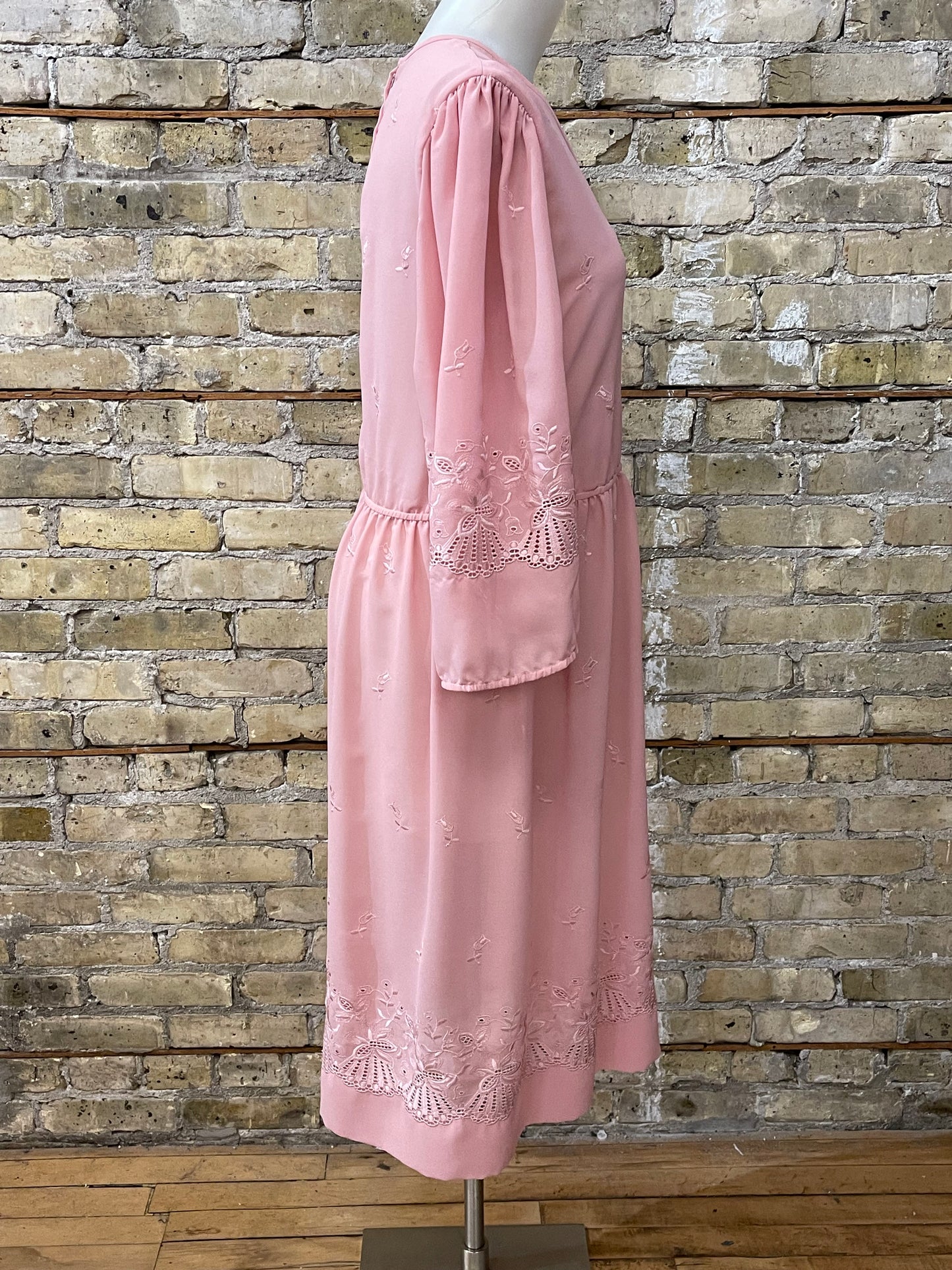 70s Pink Boho Style Dress