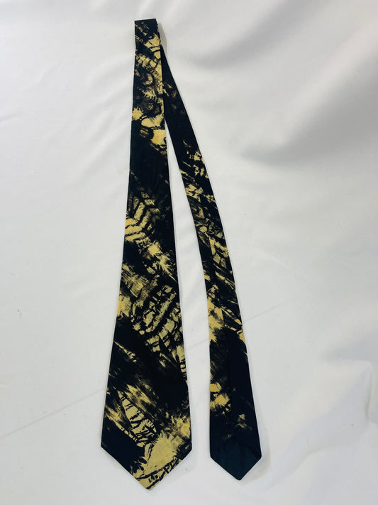 40s Black & Ivory Abstract Tie