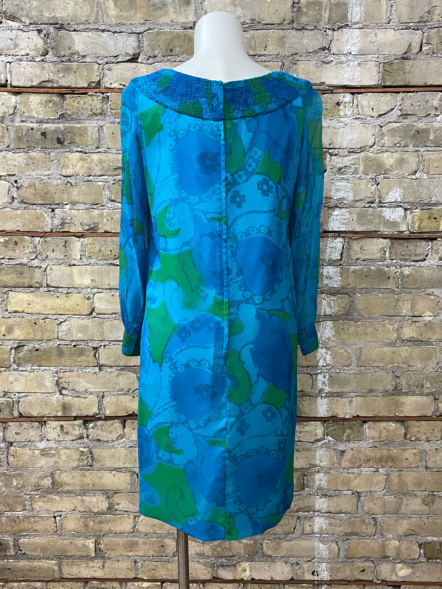 60s Blue Shift Dress - Volup