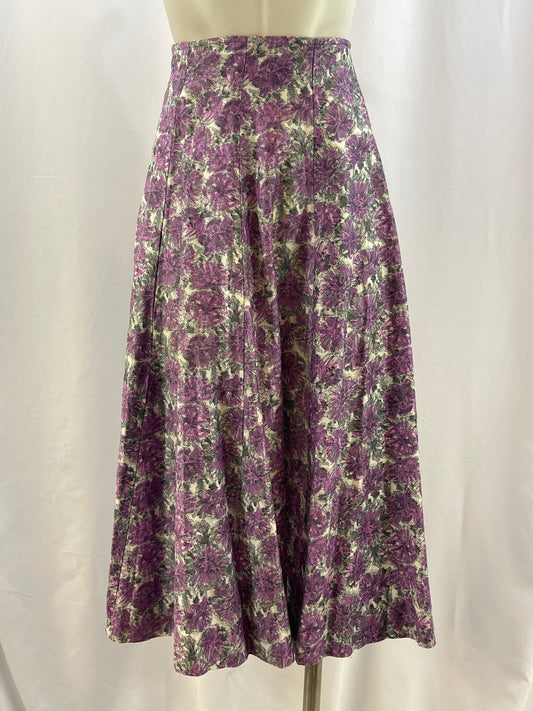 40s Purple Novelty Skirt